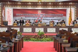 DPRD Bandarlampung Menggelar Paripurna Istimewa HUT ke – 77 Republik Indonesia