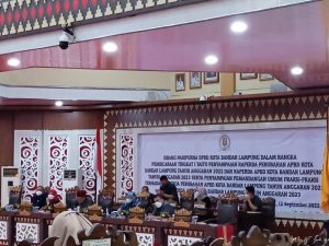 Wiyadi Pimpin Rapat Paripurna DPRD Bandarlampung Terkait Raperda APBD Tahun 2023