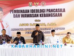 Anggota DPRD Bandarlampung Agus Djumadi Mengajak Bersama Menjaga Nilai – Nilai Pancasila