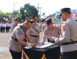 Jabatan Dua Kasat dan Satu Kapolsek di Polresta Bandarlampung Diserahterimakan