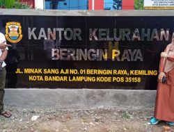 Bangun Pagar Kelurahan Tanpa APBD, Camat Kemiling Apresiasi Lurah Beringin Raya